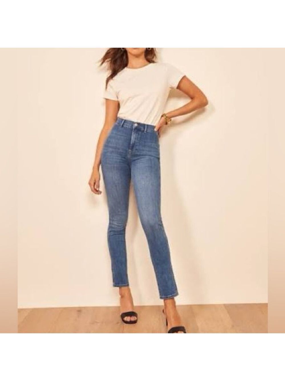 Reformation- skinny High Waist Jeans- size 25-EUC-Blue - Picture 9 of 9